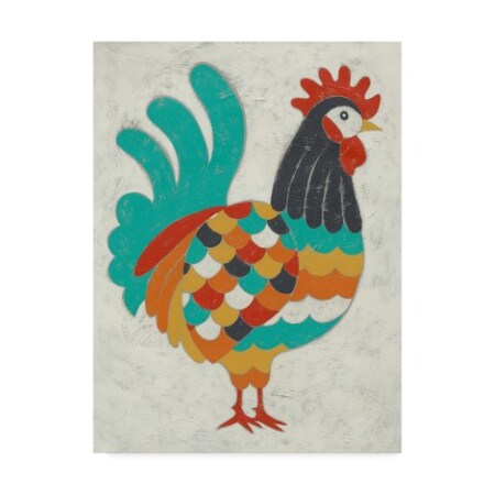Trademark Fine Art Chariklia Zarris 'Country Chickens I' Canvas Art, 24x32 WAG06001-C2432GG